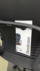 USED Steelcase Leap V2 Task Chair – Black Vinyl Ergonomic Office Chair