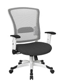 Space Seating by Office Star Products WHITE FRAME MANAGERS CHAIR - 317W-W1C1F2W-226