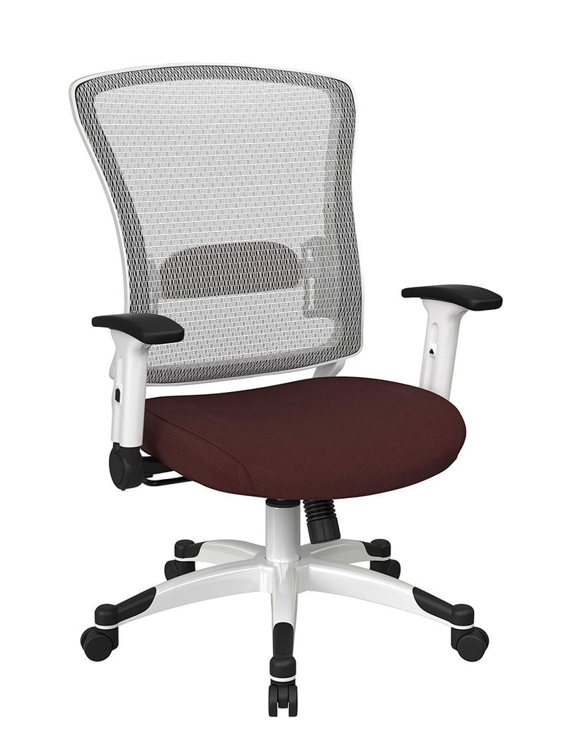 Space Seating by Office Star Products WHITE FRAME MANAGERS CHAIR - 317W-W1C1F2W-227