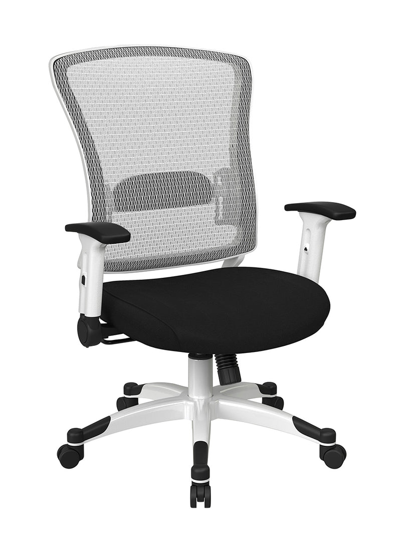 Space Seating by Office Star Products WHITE FRAME MANAGERS CHAIR - 317W-W1C1F2W-231