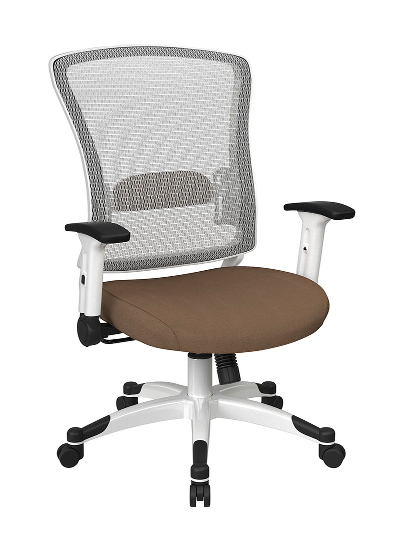 Space Seating by Office Star Products WHITE FRAME MANAGERS CHAIR - 317W-W1C1F2W-232