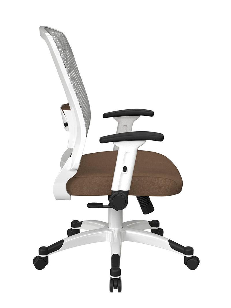 Space Seating by Office Star Products WHITE FRAME MANAGERS CHAIR - 317W-W1C1F2W-232