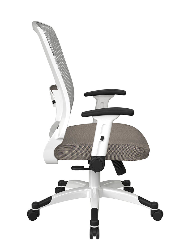 Space Seating by Office Star Products WHITE FRAME MANAGERS CHAIR - 317W-W1C1F2W-294