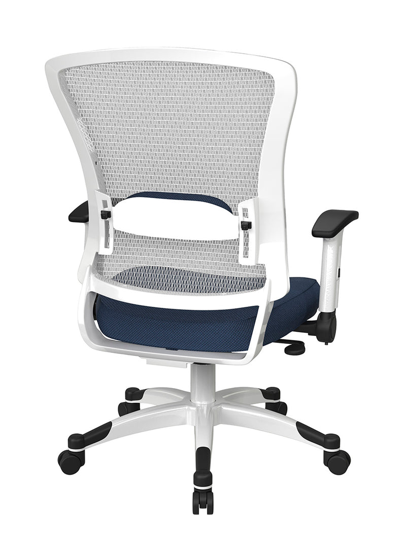 Space Seating by Office Star Products WHITE FRAME MANAGERS CHAIR - 317W-W1C1F2W-296