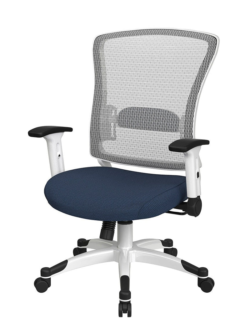 Space Seating by Office Star Products WHITE FRAME MANAGERS CHAIR - 317W-W1C1F2W-296