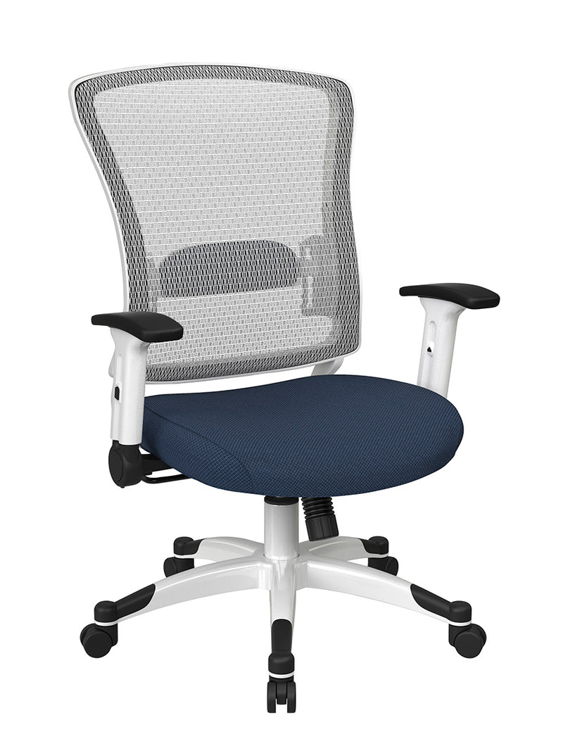 Space Seating by Office Star Products WHITE FRAME MANAGERS CHAIR - 317W-W1C1F2W-296