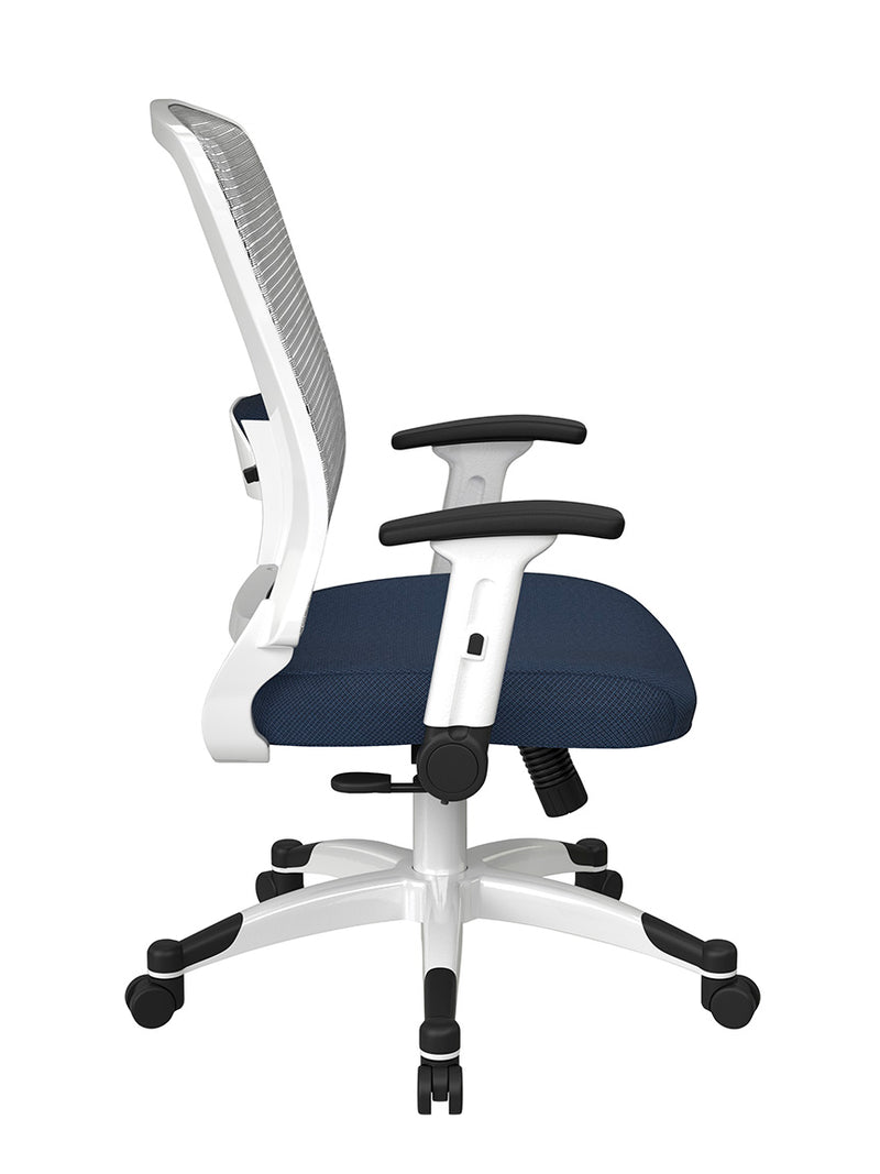 Space Seating by Office Star Products WHITE FRAME MANAGERS CHAIR - 317W-W1C1F2W-296