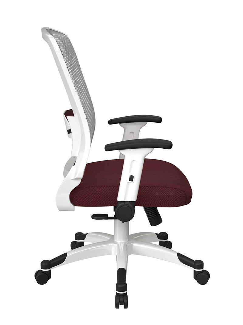 Space Seating by Office Star Products WHITE FRAME MANAGERS CHAIR - 317W-W1C1F2W-298