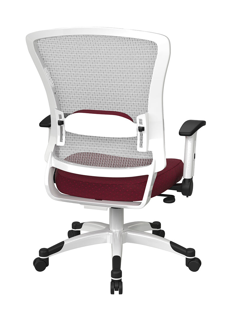 Space Seating by Office Star Products WHITE FRAME MANAGERS CHAIR - 317W-W1C1F2W-74