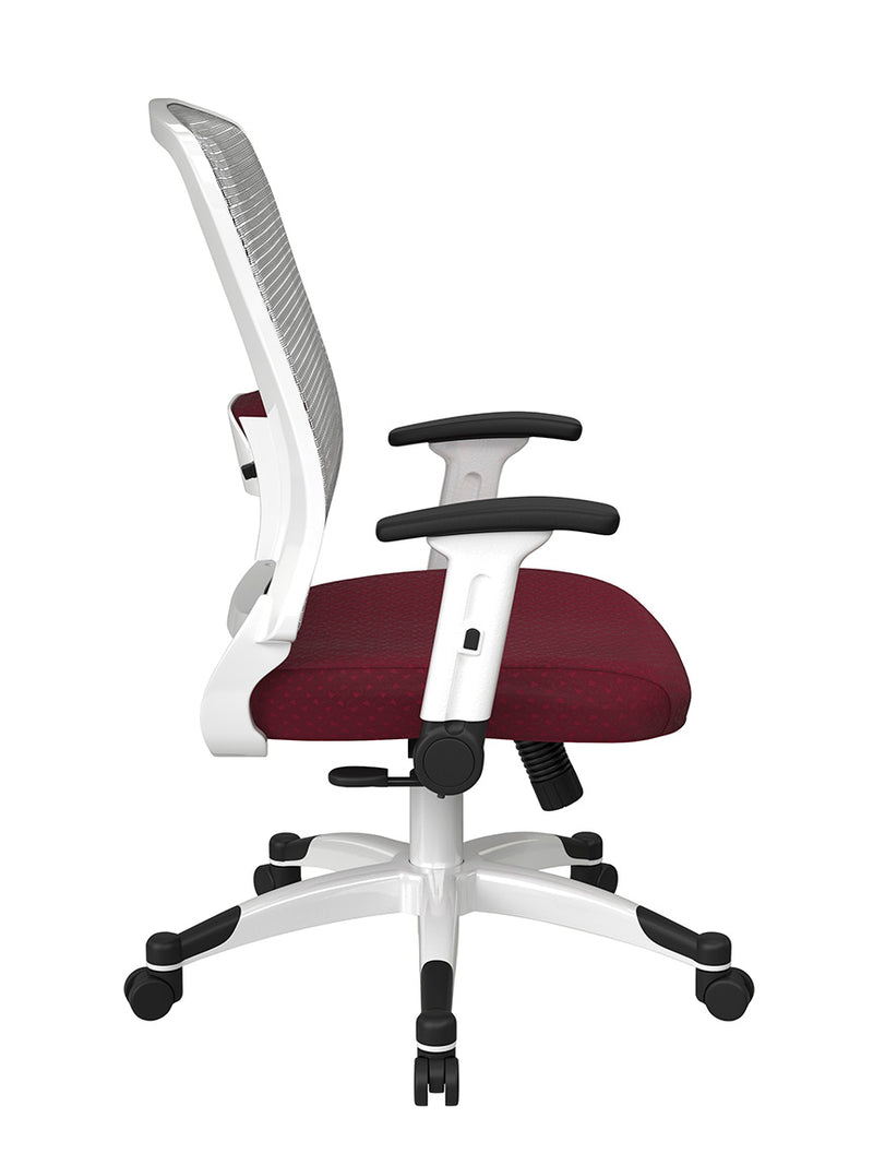 Space Seating by Office Star Products WHITE FRAME MANAGERS CHAIR - 317W-W1C1F2W-74