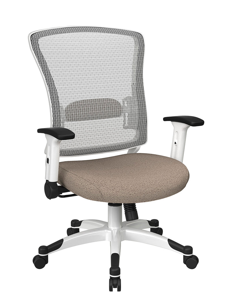 Space Seating by Office Star Products WHITE FRAME MANAGERS CHAIR - 317W-W1C1F2W-K008