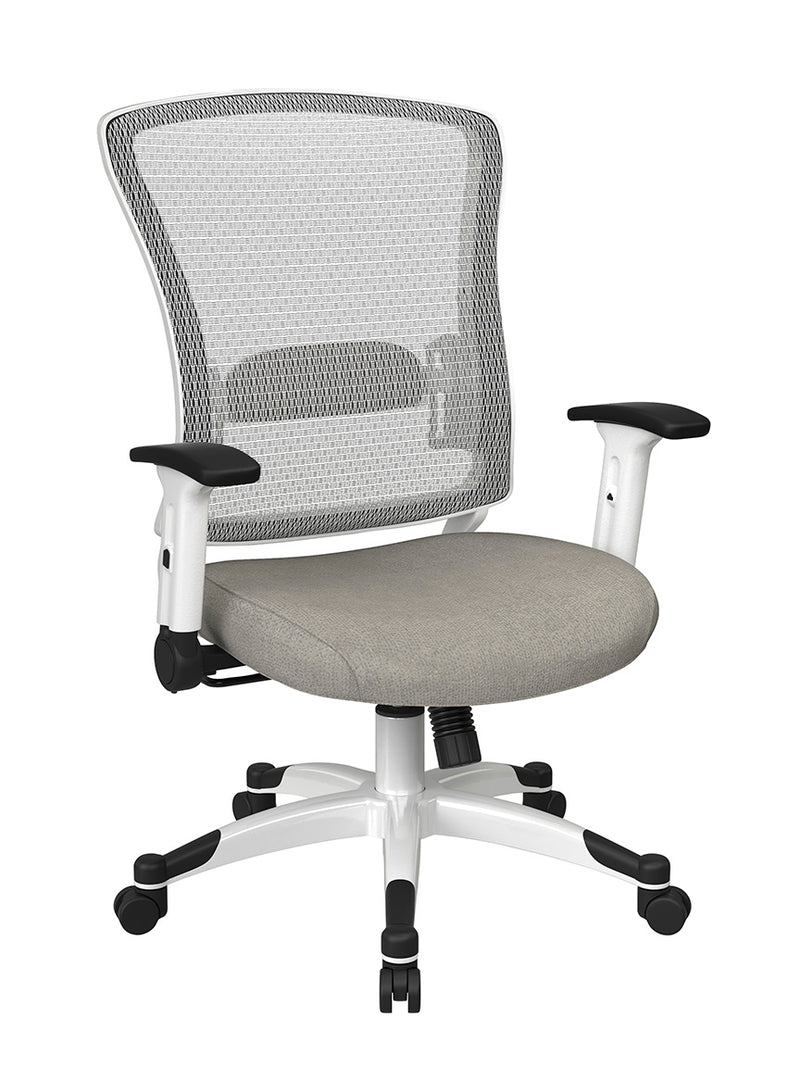 Space Seating by Office Star Products WHITE FRAME MANAGERS CHAIR - 317W-W1C1F2W-K009