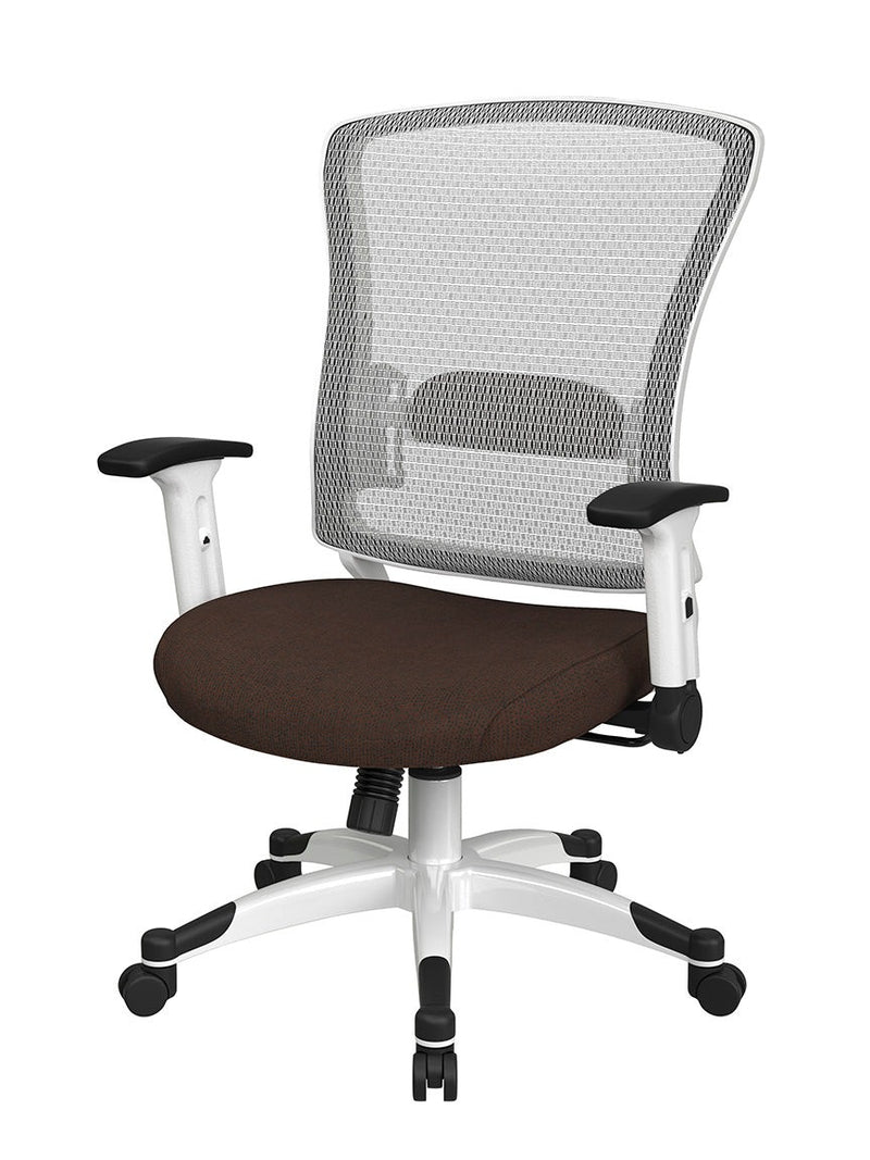 Space Seating by Office Star Products WHITE FRAME MANAGERS CHAIR - 317W-W1C1F2W-K011