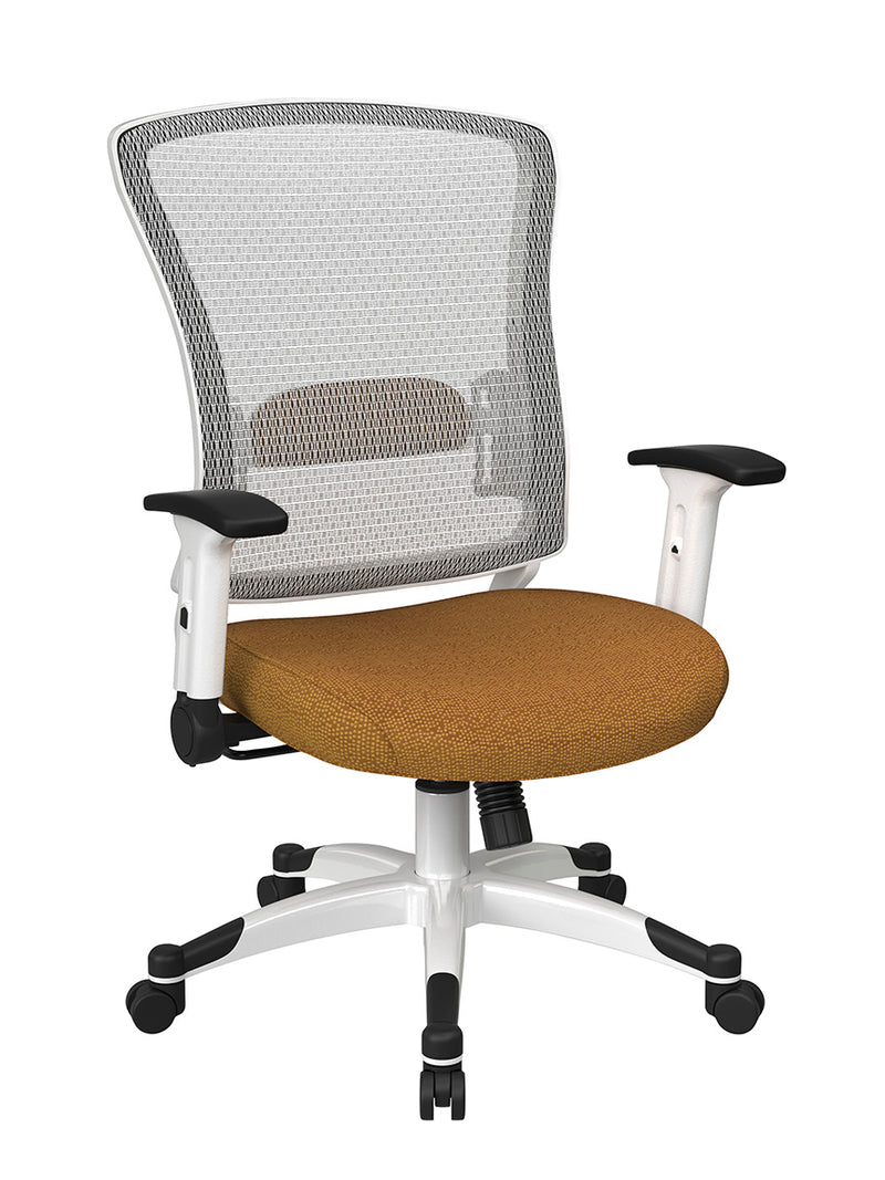 Space Seating by Office Star Products WHITE FRAME MANAGERS CHAIR - 317W-W1C1F2W-K012