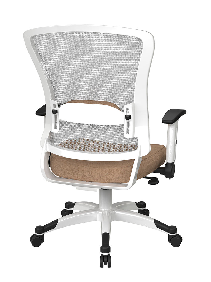 Space Seating by Office Star Products WHITE FRAME MANAGERS CHAIR - 317W-W1C1F2W-K014