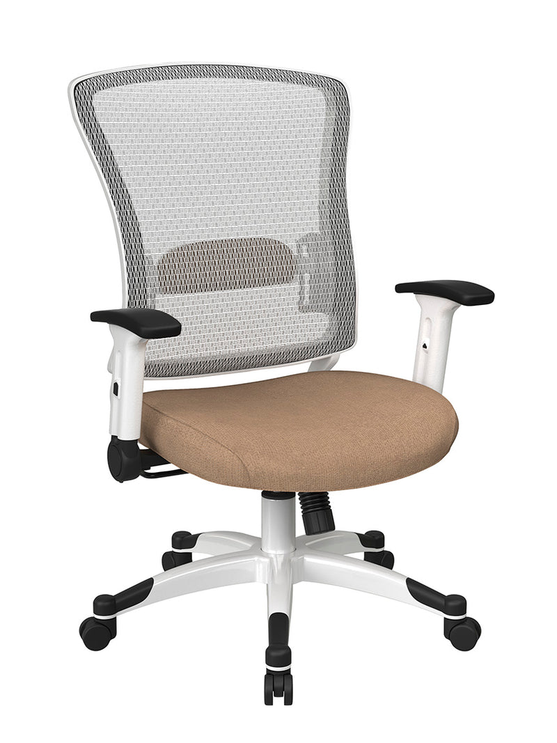 Space Seating by Office Star Products WHITE FRAME MANAGERS CHAIR - 317W-W1C1F2W-K014