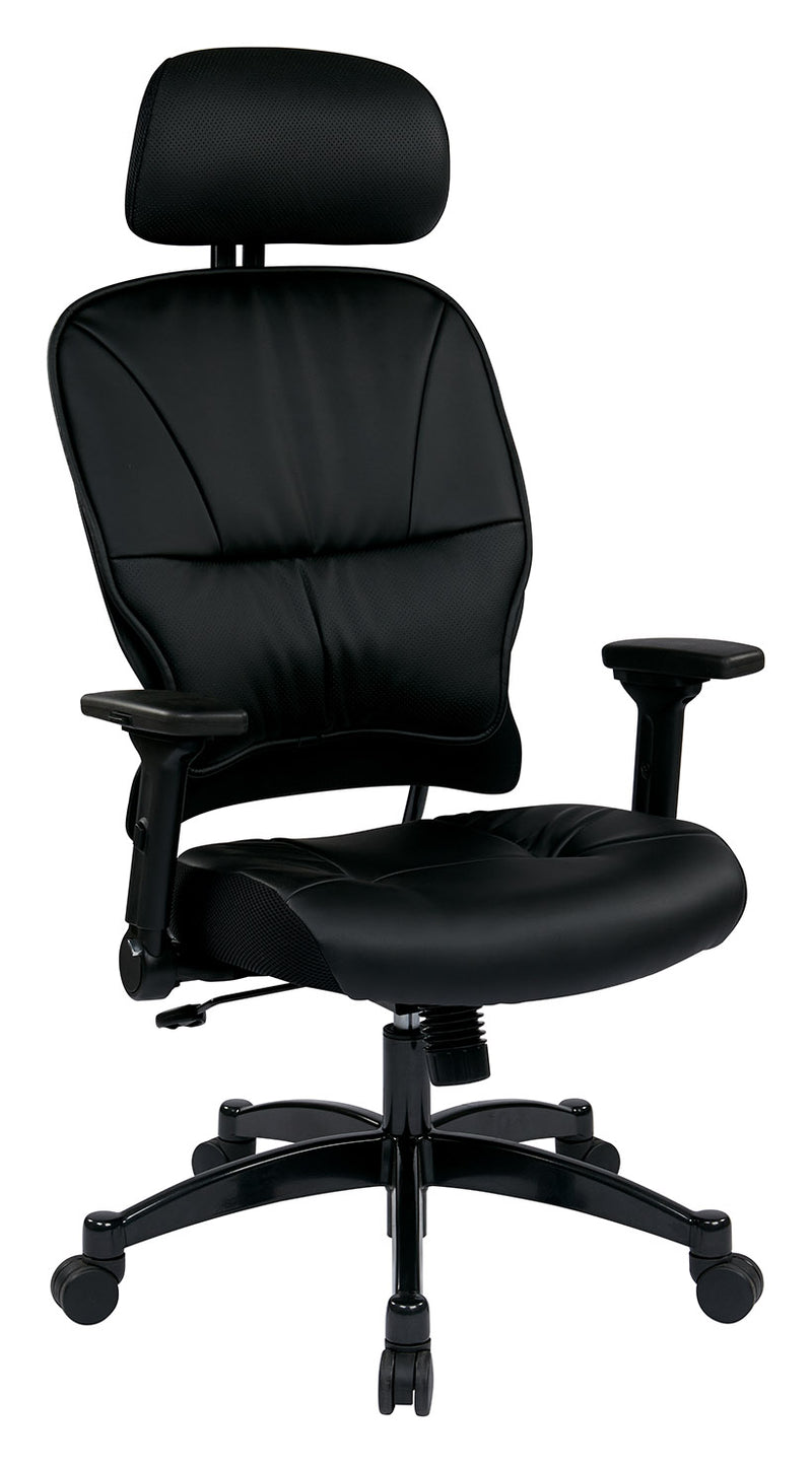Space Seating by Office Star Products BONDED LEATHER SEAT AND BACK MANAGERS CHAIR - 32-E3371F3HL