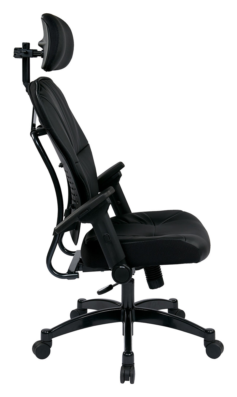 Space Seating by Office Star Products BONDED LEATHER SEAT AND BACK MANAGERS CHAIR - 32-E3371F3HL