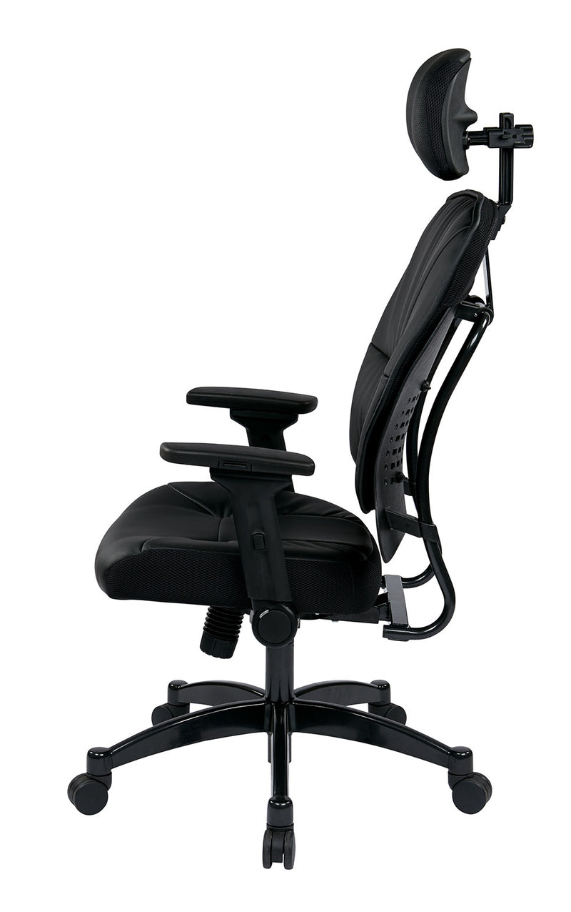 Space Seating by Office Star Products BONDED LEATHER SEAT AND BACK MANAGERS CHAIR - 32-E3371F3HL