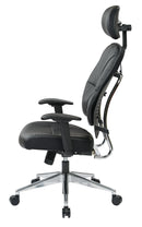 Office Star Products - Black Bonded Leather Managers Chair – 32-E33P918PHL
