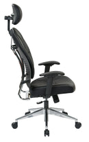 Office Star Products - Black Bonded Leather Managers Chair – 32-E33P918PHL