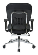 Office Star Products - Silla de Gerente de Piel Regenerada Negra – 32-E33P918P