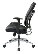 Office Star Products - Silla de Gerente de Piel Regenerada Negra – 32-E33P918P
