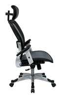 Office Star Products - Professional Light Air Grid Back and Seat Chair With Headrest – 327-66C61F6HL