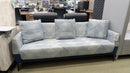 USED Coalesse 3-Seat Lounge Sofa – Blue & White Pattern Fabric
