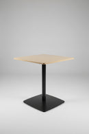 USED Square Café Table 24" – Aspen Finish with Metal Base