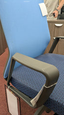USED 9to5 Seating Neo Task Chair – Blue Mesh Back with Fixed Arms