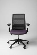 USED Steelcase Think Task Chair – Mesh Back & Purple Vinyl Seat