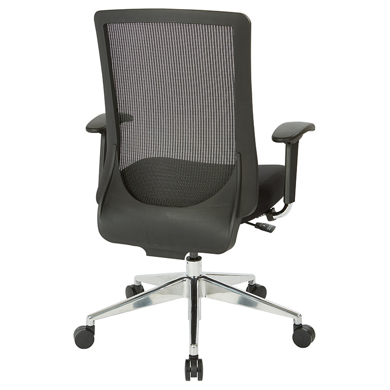 Space Seating by Office Star Products HIGH BACK BLACK VERTICAL MESH CHAIR - 521-3T1P96A8