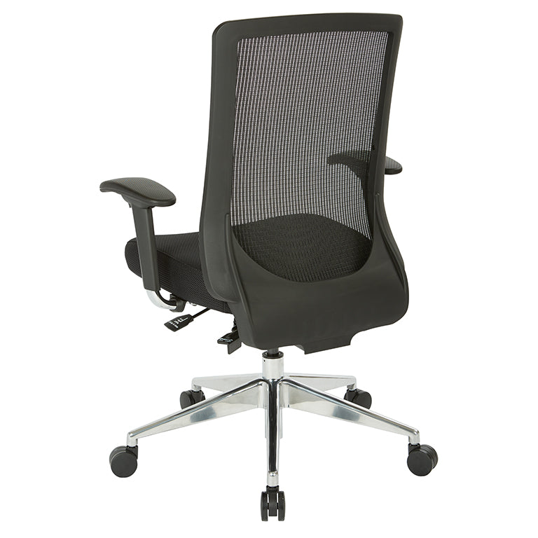 Space Seating by Office Star Products HIGH BACK BLACK VERTICAL MESH CHAIR - 521-3T1P96A8