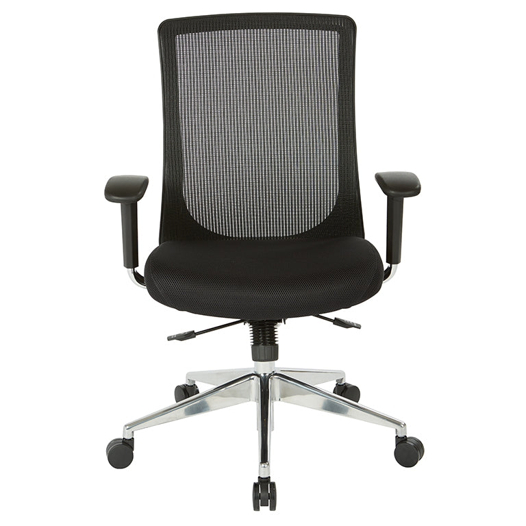 Space Seating by Office Star Products HIGH BACK BLACK VERTICAL MESH CHAIR - 521-3T1P96A8