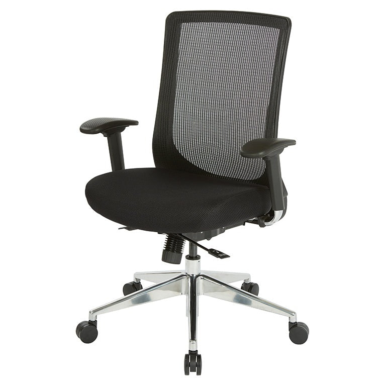 Space Seating by Office Star Products HIGH BACK BLACK VERTICAL MESH CHAIR - 521-3T1P96A8