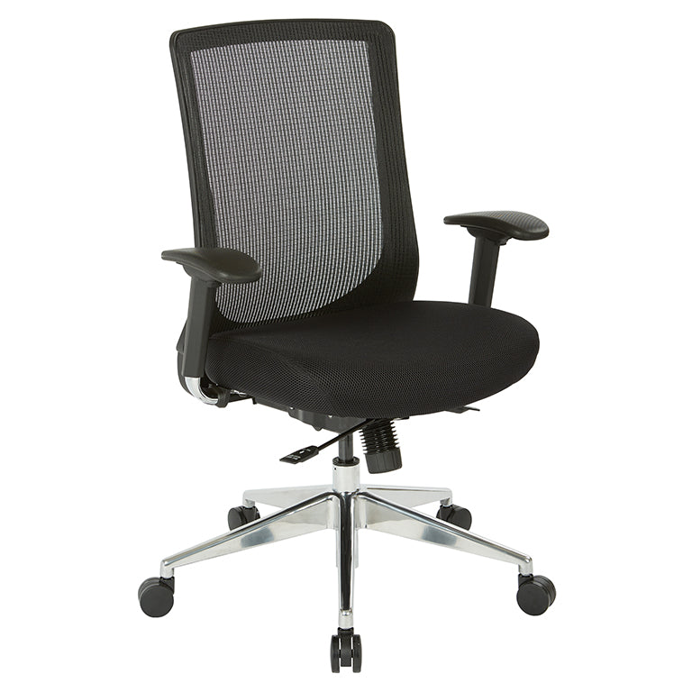 Space Seating by Office Star Products HIGH BACK BLACK VERTICAL MESH CHAIR - 521-3T1P96A8