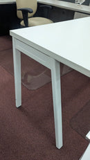 USED White L-Shaped Desk with Mobile Pedestal – 72" x 83"