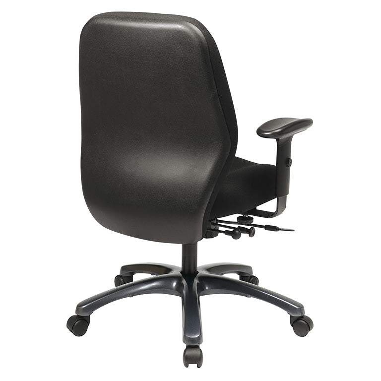 Pro Line II by Office Star EXECUTIVE HIGH BACK DARK AIRGIRD AND BLACK MESH CHAIR - 54666-231