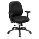 Pro Line II de Office Star SILLÓN EJECUTIVO DE RESPALDO ALTO CON MALLA OSCURA AIRGRID Y MALLA NEGRA - 54666-231