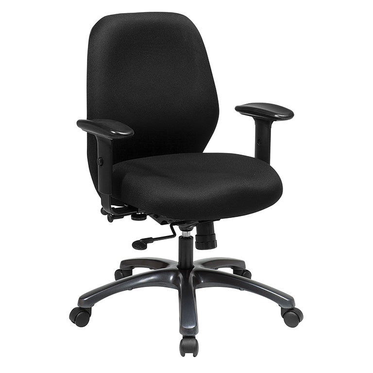 Pro Line II by Office Star EXECUTIVE HIGH BACK DARK AIRGIRD AND BLACK MESH CHAIR - 54666-231