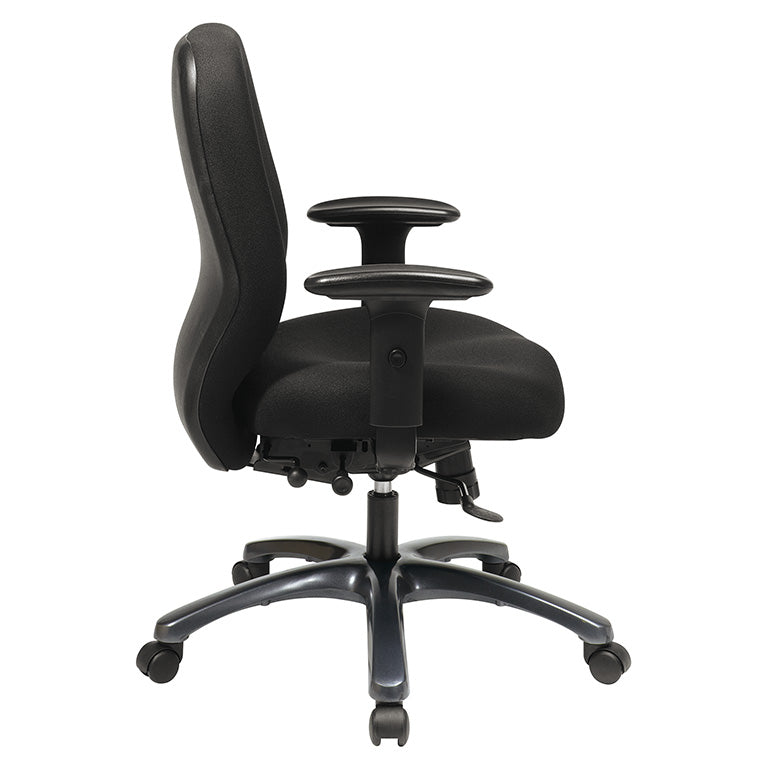 Pro Line II by Office Star EXECUTIVE HIGH BACK DARK AIRGIRD AND BLACK MESH CHAIR - 54666-231