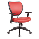 Space Seating by Office Star Products SILLA DE TRABAJO DILLON ANTIMICROBIANA CON ASIENTO Y RESPALDO, BRAZOS EN ÁNGULO AJUSTABLES Y BASE DE NYLON EN ÁNGULO - 5500D