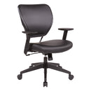 Space Seating by Office Star Products SILLA DE TRABAJO DILLON ANTIMICROBIANA CON ASIENTO Y RESPALDO, BRAZOS EN ÁNGULO AJUSTABLES Y BASE DE NYLON EN ÁNGULO - 5500D