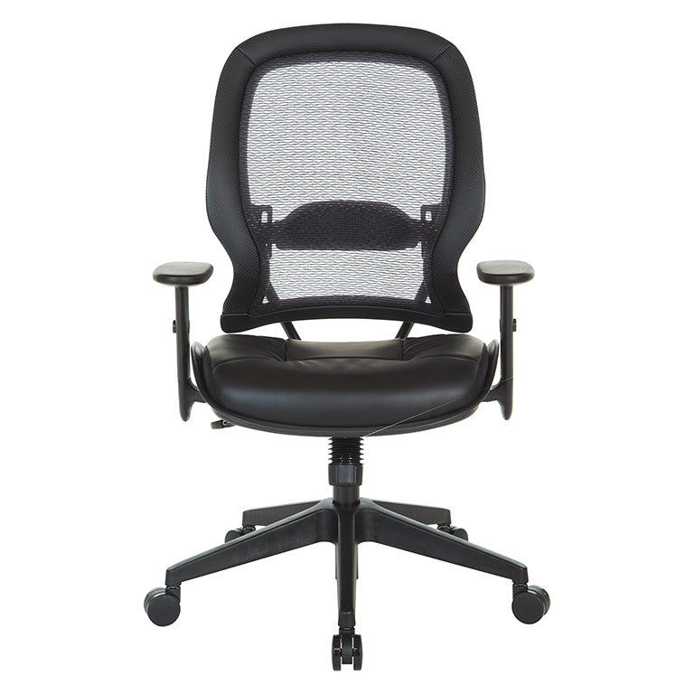 Space Seating by Office Star Products DARK AIR GRID® BACK MANAGER'S CHAIR WITH DILLON ANTIMICROBIAL FABRIC - 5790D-R100