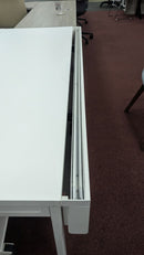 USED White L-Shaped Desk with Mobile Pedestal – 72" x 83"