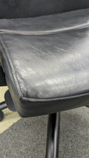 USED Leather Task Chair – Black Leather with Tilt Lock and Height Adjustment