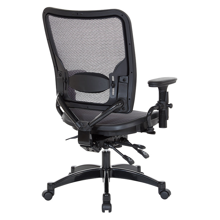 Dual Function Dark Air Grid Seat and Back Managers Chair by Office Star - 6236