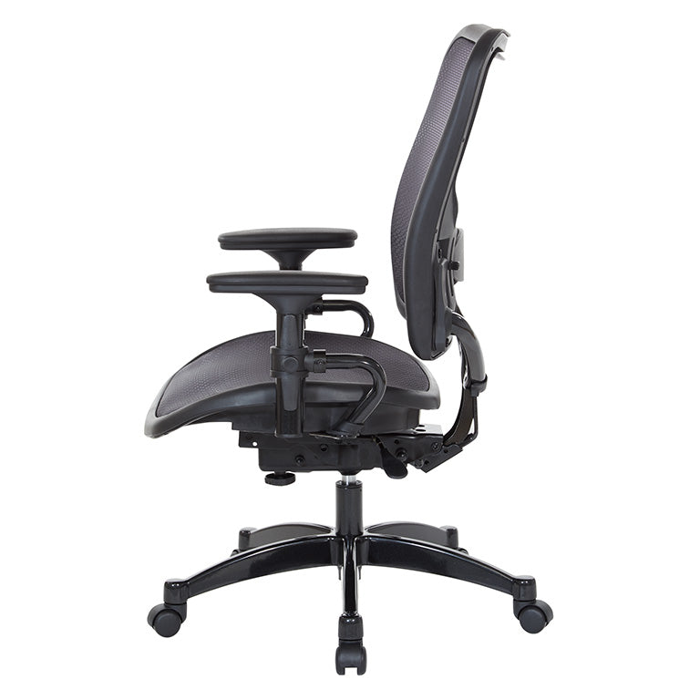 Dual Function Dark Air Grid Seat and Back Managers Chair by Office Star - 6236