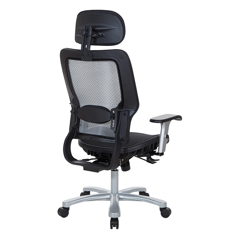 Space Seating by Office Star Products BIG & TALL AIR GRID® MANAGER'S CHAIR WITH HEADREST - 63-11A653RHM